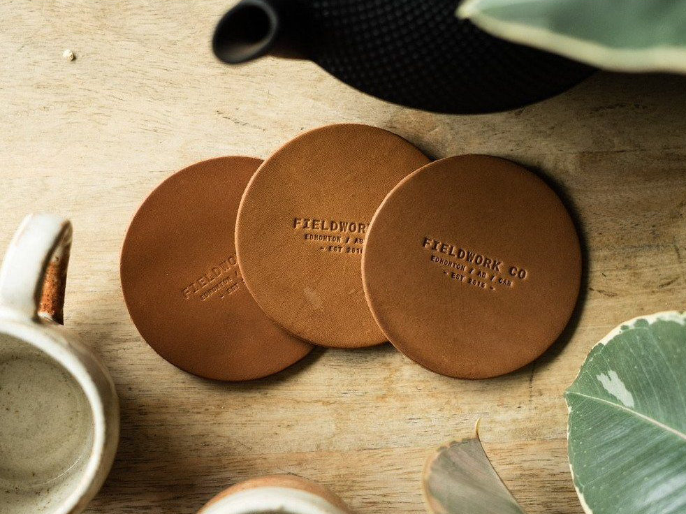 Coasters - Fieldwork Co Waxed Canvas and Leather Hand Made Goods