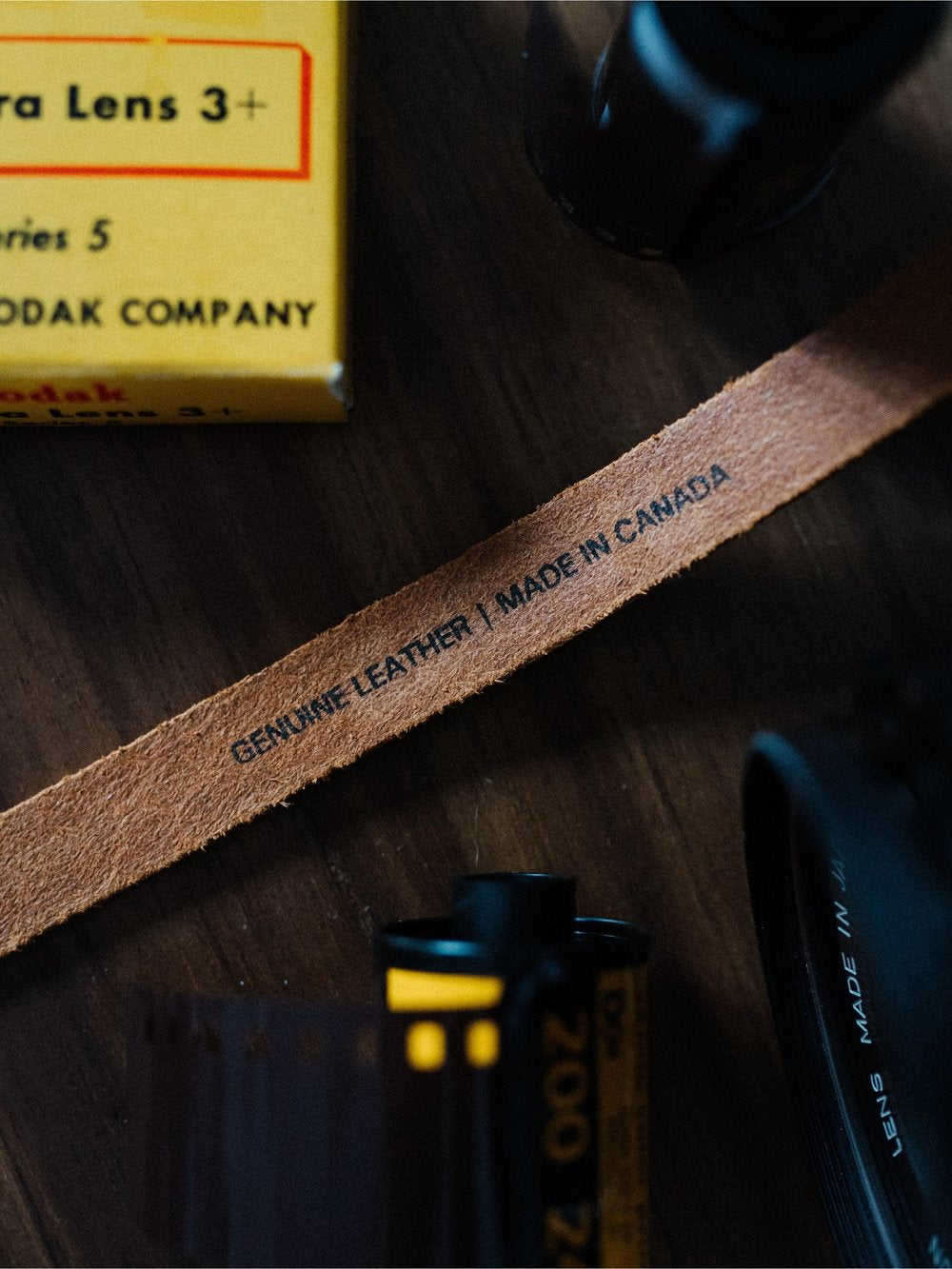 Genuine leather made in Canada camera strap