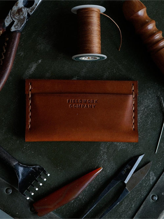 Brown Slim Leather wallet made in Canada